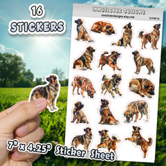 Leonberger Dog Stickers for Journals, Scrapbooks, Planners, Glossy, Matte