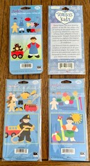 Scrapbook Paper Dolls * FIREFIGHTER FAITH, WATER FUN WADE, ON-THE-GO GREG +