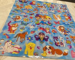 JUMBO Lisa Frank Characters Large Jumbo Sticker Sheet For 3 Ring Binder