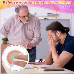 Anxiety Sensory Stickers 36 Pack Rainbow Textured Fidget Relief for Teens Adults