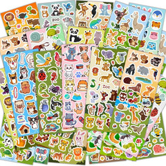 24 Sheets Stickers for Kids & Toddlers, Cute Kids Stickers Variety Pack for Scra
