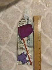 Handmade Zippered Pouch Full Of Vintage Sewing Tags, Charms, Vintage And Modern.