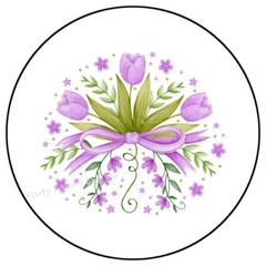 LAVENDER PURPLE TULIPS ENVELOPE SEALS LABELS STICKERS PARTY FAVORS