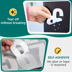 13 Sheets Alphabet Stickers,4 Inch Large Vinyl Letter Number Stickers Self Adhes