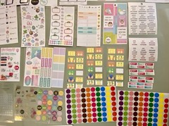 HUGE Lot of Happy Planner Stickers Over 140 Pages Of Stickers & 2 Binders