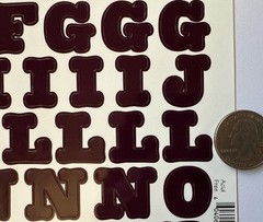 DEEP PLUM 3/4” ALPHABET Stickers(2 sheet)Making Memories •Letters•Numbers•Words•