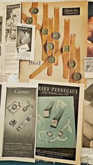 LOT 25pc Vtg JEWELRY WATCHES Ephemera Pack Print Ads Tiffany Cartier