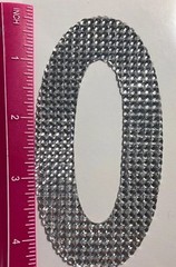 GIANT SILVER RHINESTONE LETTER “O” Stickers(1pc)JoAnn’s•Name•Initial •Label•Last