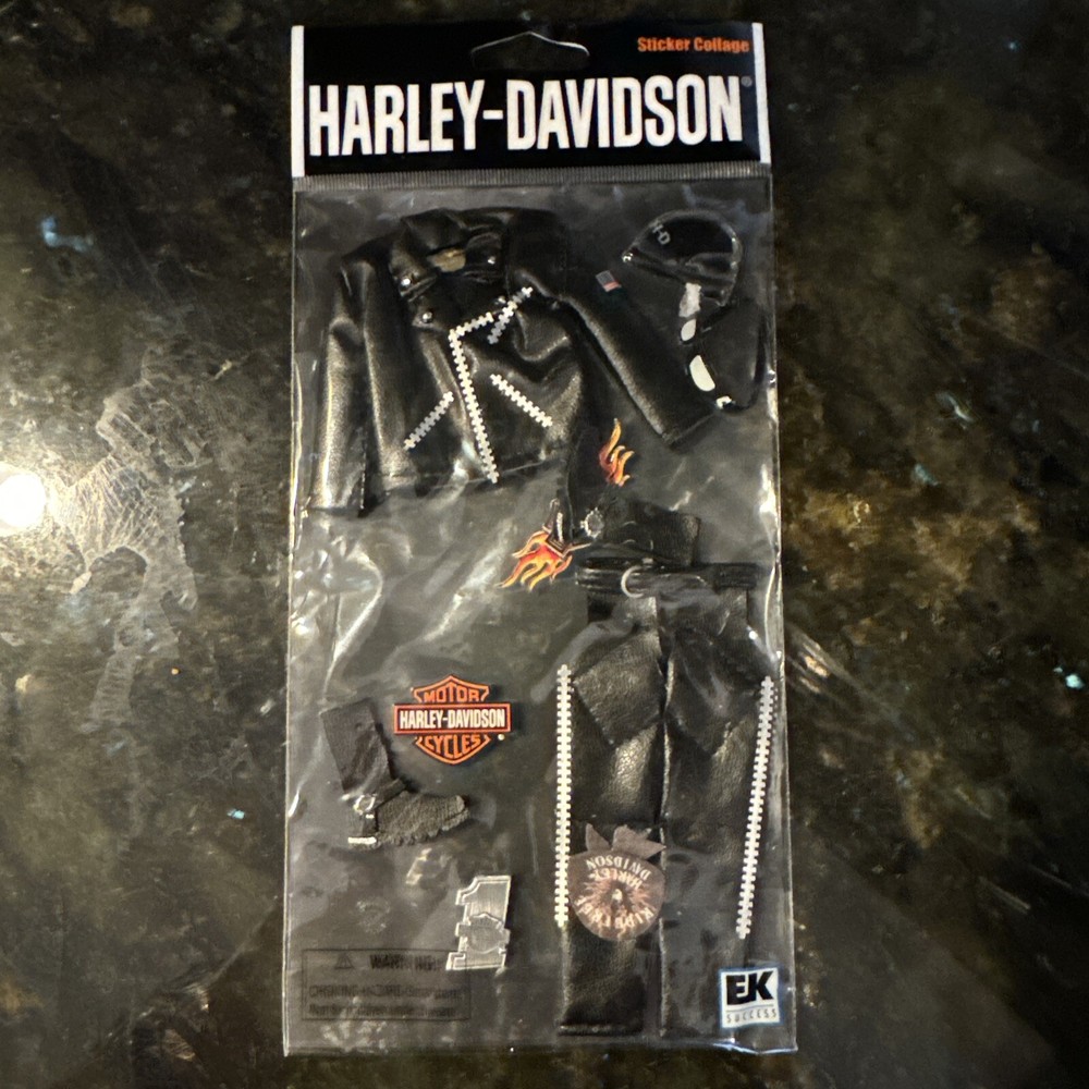 Harley Davidson Jolees Boutique 3D Sticker Collage Motorcycle Leather Crafts NIP