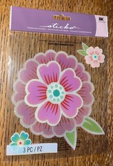 RARE Sticko Jumbo Colorful Pink Blue Petals Flowers 🌸 Large Scrapbook Stickers