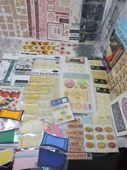 Lot Of 55 Mixed Brands Scrapbooking Supplies, Stickers, Sentiments, Etc.