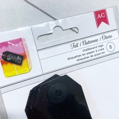 Black Chalkboard Paper Tags 8 American Crafts 1.5 x 2.75″ Gift Scrapbook