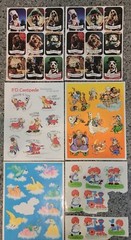 vintage 80s stickers lot Hallmark AGC stick ons 6 sheets raggedy ann swans dogs