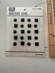 K&Company Studio 112 20 PC Neutral Black Adhesive Gems Scrapbooking Journalling