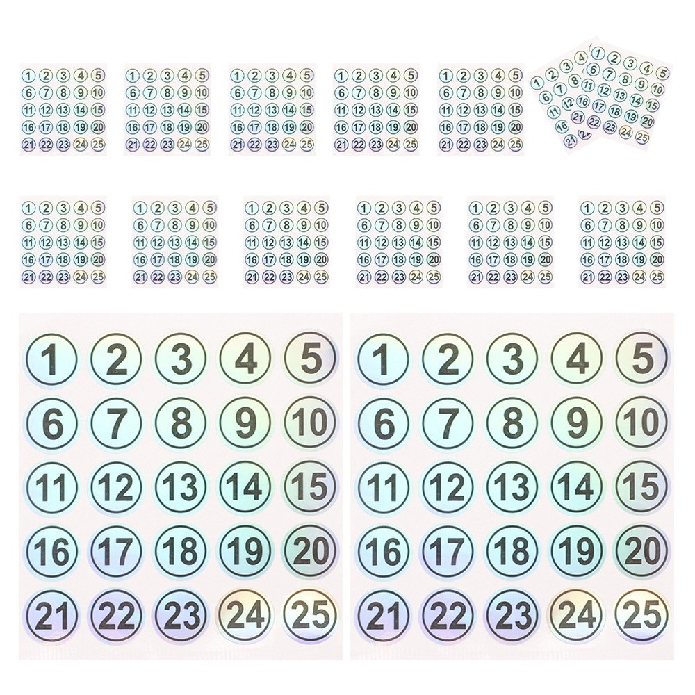 15 Sheets Number Stickers for Shipping Boxes Self-adhesive Sorting