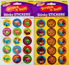 TREND Scratch N Sniff Sticker Collection CHOCOLATE Scented & Root Beer Race Cars