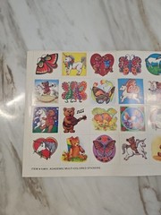 Vintage 1983 Institutional Financing Services Stickers Butterflies Unicorn Color