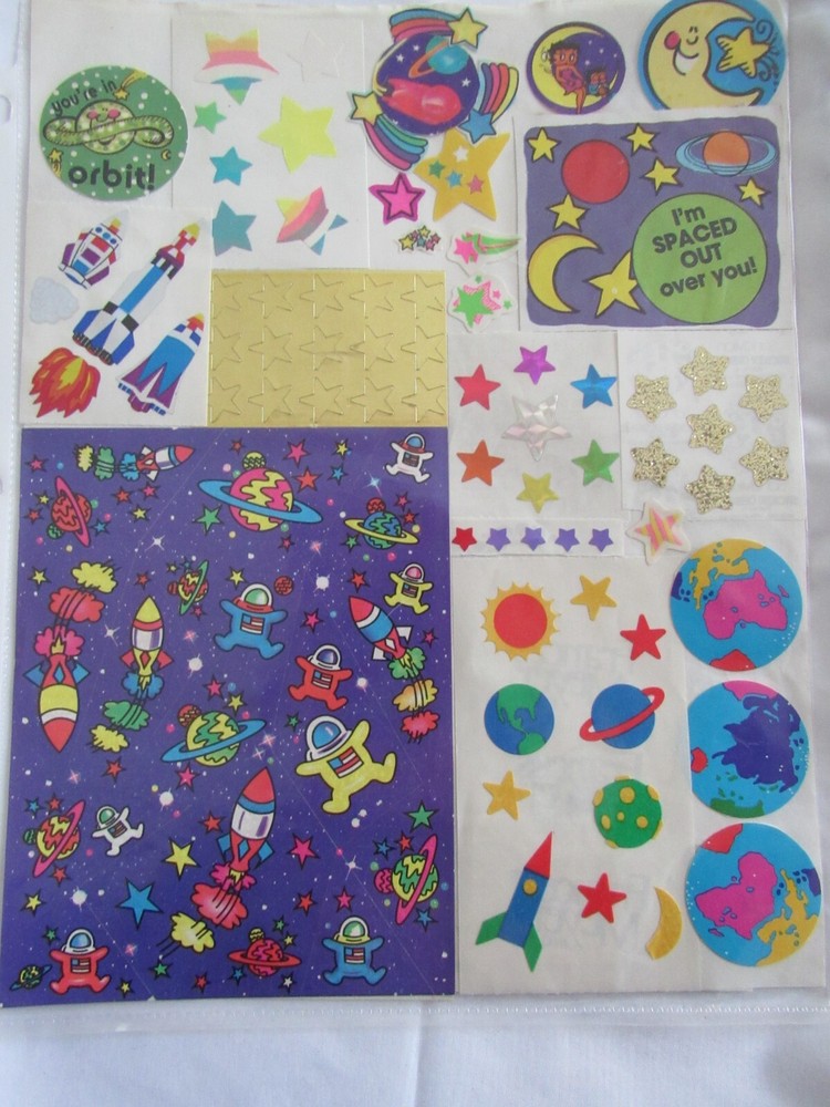 SPACE, STARS, PRECIOUS MOMENT & MORE SHEETS & SINGLES – VARIOUS BRANDS – VINTAGE