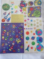 SPACE, STARS, PRECIOUS MOMENT & MORE SHEETS & SINGLES – VARIOUS BRANDS – VINTAGE