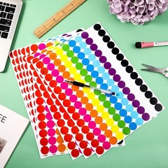 Assorted Neon Circle Stickers – 8400 Count 3/4 Inch for Office & Family Projects
