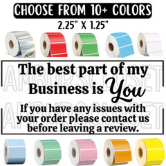 50 THANK YOU STICKERS 2.25″ LABELS SEALS SMALL BUSINESS SCRATCH RESISTANT