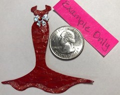 MINI FANCY DRESS Die-Cuts(6pc)Approx.2-1/2 x 3-3/4″Christmas•Formal •Prom•Party