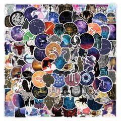 50pcs Constellations Zodiac Star Galaxy Northern Lights Starry Sky Sticker, 190