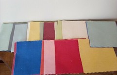 Junk Journal Supplies/Chenille-like Upholstery Samples, 35 pcs, 6″ x 6 1/2″
