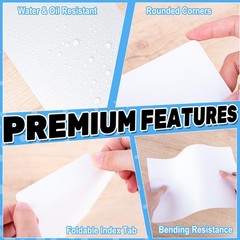 AKONEGE 50 Pack Comic Book Dividers with Tab and 4 11.25″ x 7.25″, White