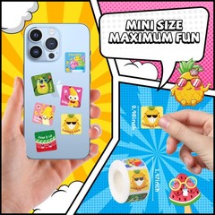 1200 Pcs Scented Scratch and Sniff Reward Stickers for Kids, 4 Rolls