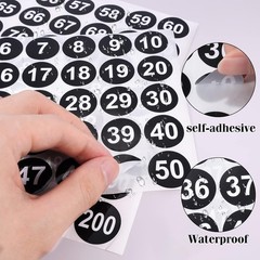 12 Sheets 1 to 200 Vinyl Number Stickers Consecutive Number Stickers 3 Sets 1 In
