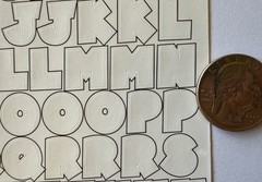 WHITE SHADOW CHUNKY ALPHABET Stickers(2sheet)Making Memories•Letters•Number•Word
