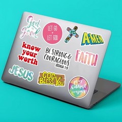 220Pcs Inspirational Christian Stickers, Vinly Waterproof Bible Verse Jesus S…