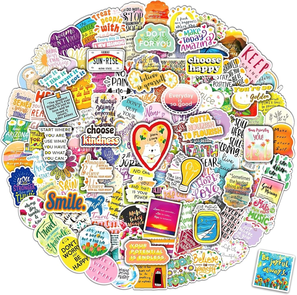 300PCS Motivational Sticker, Inspirational Words Stickers for Teens Adults Stude