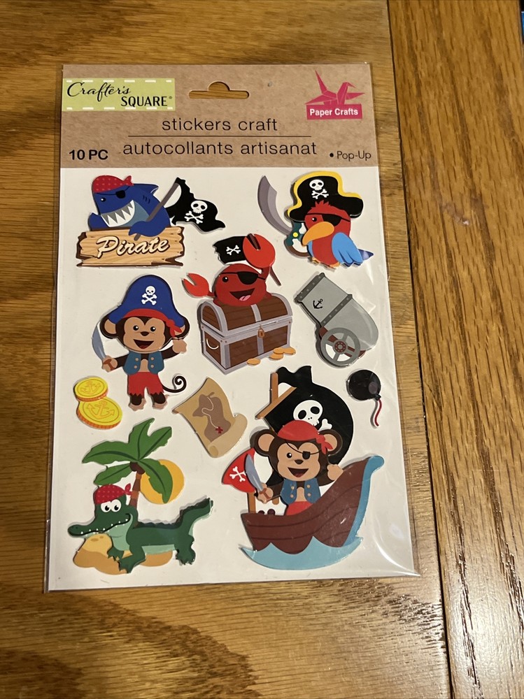 Crafter’s Square Pirate Pop-Up Stickers 10 count