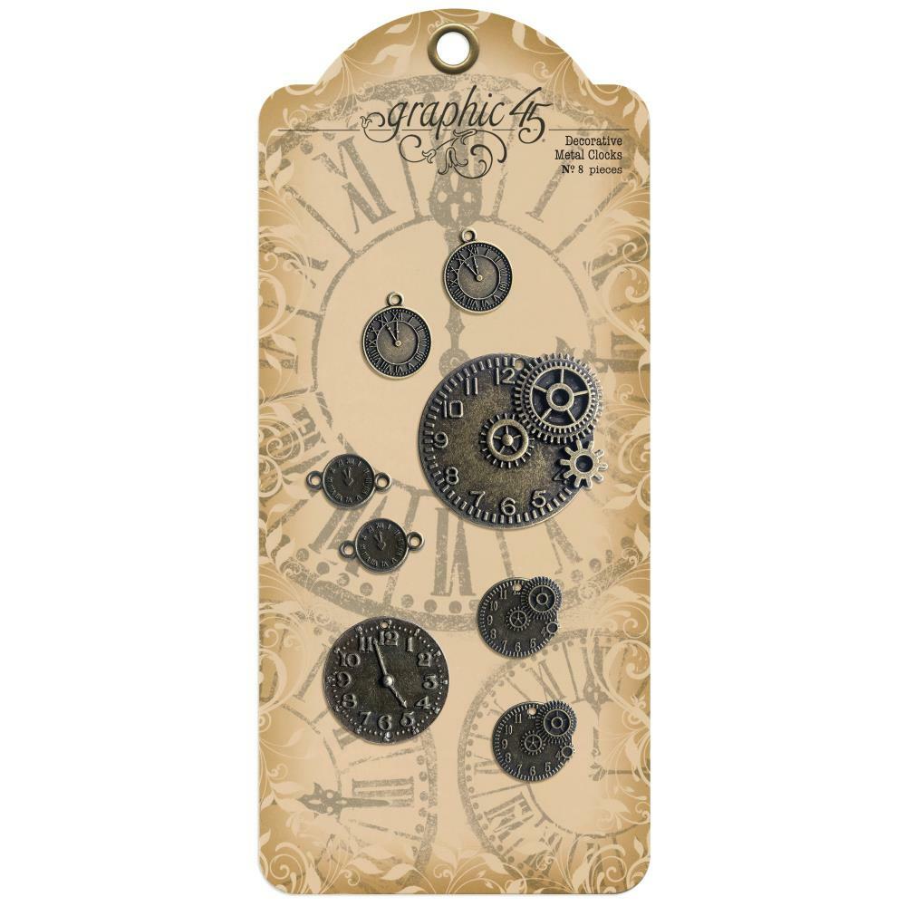 GRAPHIC 45 ~ DECORATIVE METAL CLOCKS ~ Graphic 45 Staples
