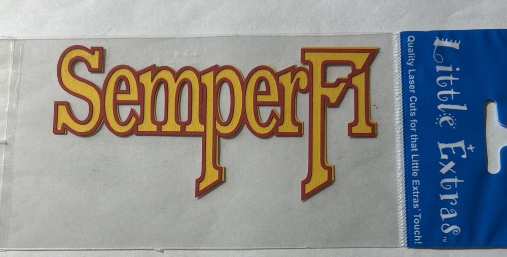 USMC Semper Fidelis Scrapbooking Laser Cut Embellishment Marines