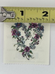 Vintage PSX Designs Stickers (9 – 2″ x 2″ Stickers) Floral Heart NEW