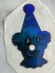 Rare Vintage 80s Mystik Oilies Oilie Oily Clown Touch Sticker 1980s Rare