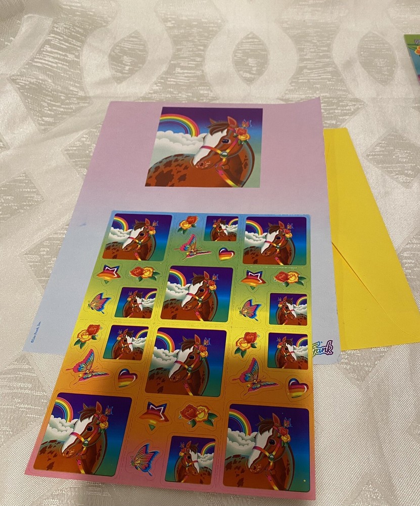 Vintage Lisa Frank Sticker Sheet S247 And 1 Stationery Sheet