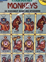 Vintage Sticker Store Scratch N Sniff Stickers COCONUT Scent Silly Sneakers