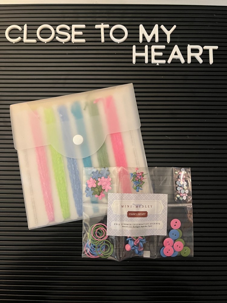 Close to My Heart, CTMH, Embellishments – Summer Celebrations Z468 & Z312
