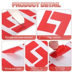 5S Location Marking Corner, (3x3x1.2 Inch, Yellow) (24Pcs), l -shaped Sticker