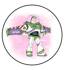 30 BUZZ LIGHTYEAR, TOY STORY STICKERS ENVELOPE SEALS LABELS 1.5″ ROUND, CUSTOM