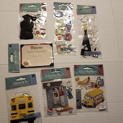 Prom School Graduation scrapbook stickers bundle Craft DIY lot of 7