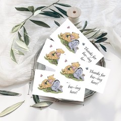 80PCS Winnie Honey Jar Stickers for Baby Shower Decorations Thanks for Bee-in…