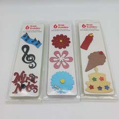 BRAD BUDDIES Music Floral & Birthday Scrapbooking Card Making Embellishments