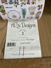 Vintage NRN Designs Babys 1st Christmas Sticker ROLL Train, Toys, Baby Stickers