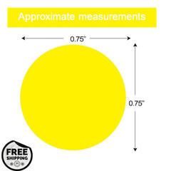 1400 Yellow Round Dot Stickers 3/4″ Color Coding Labels Office Classroom