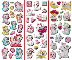 Stickers 3D puffy THE ARISTOCATS 🐈🐱 Marie Duchess Toulouse Berlioz Roquefort